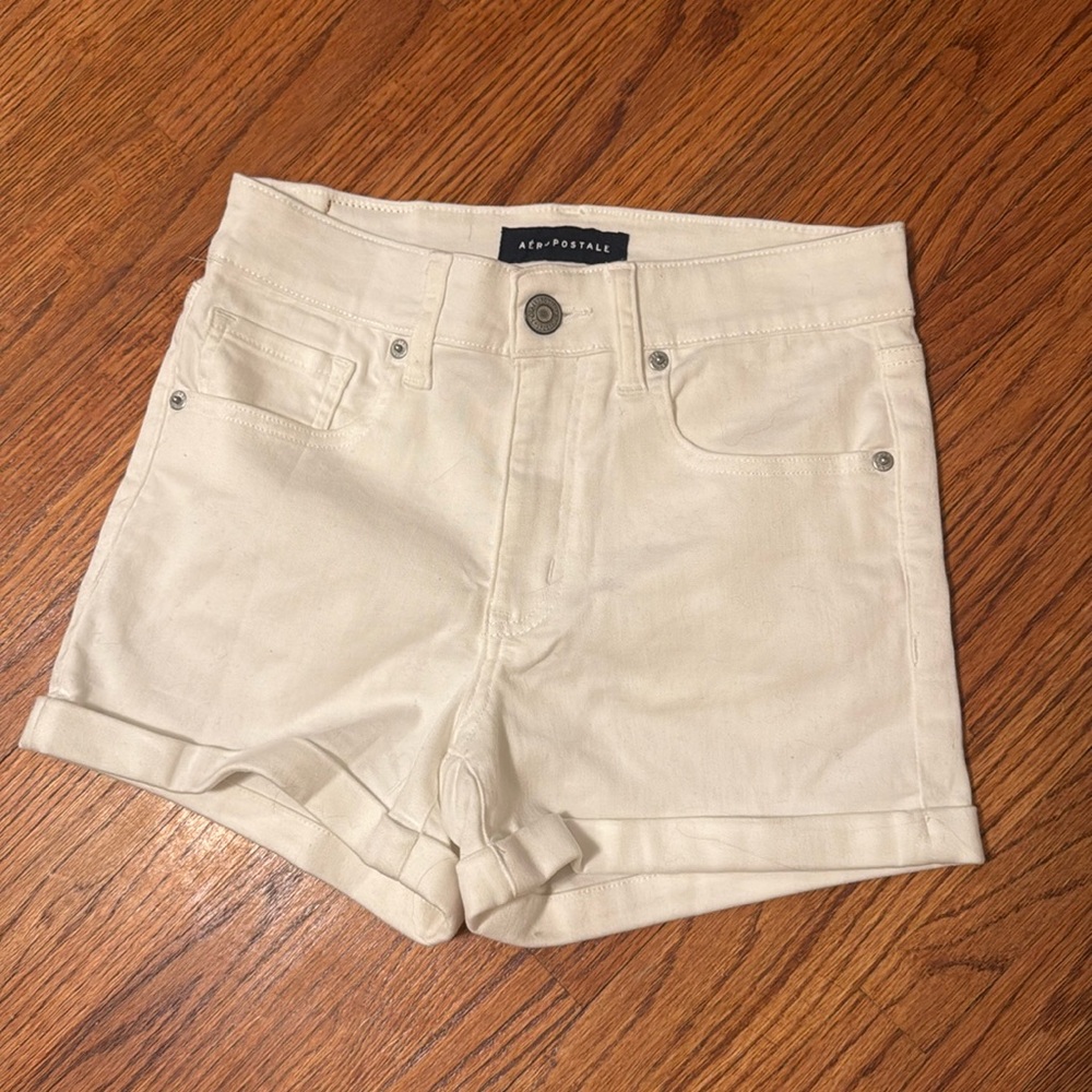 Aeropostale shorts, white, size 4